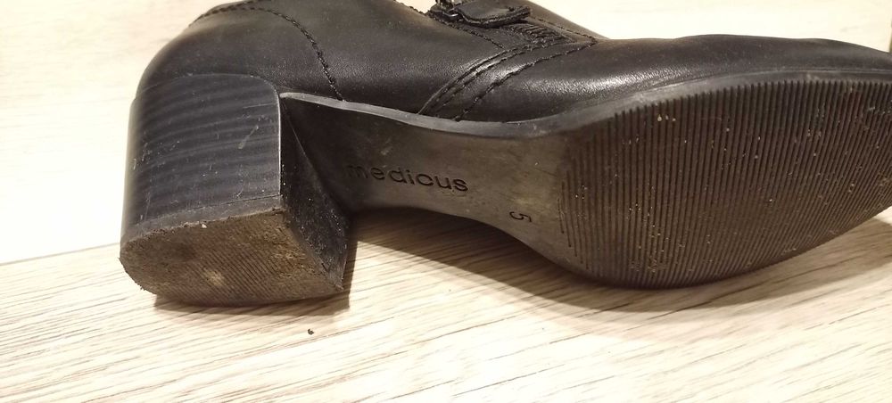Medicus 38 Półbuty Damskie Skóra Naturalna Czółenka na Słupku Czarne