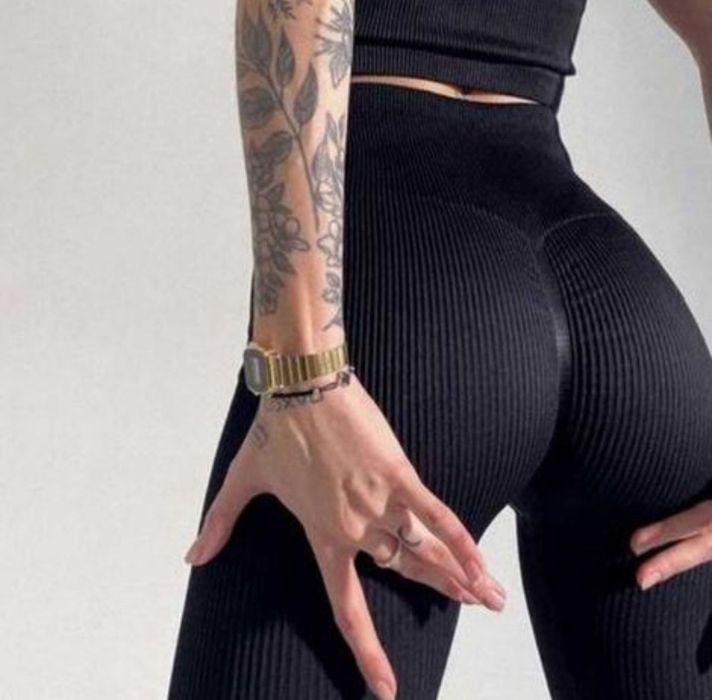 ‼️Орігінал !! Люкс Якості Лосіни Пуш Ап В Рубчик Орігінал