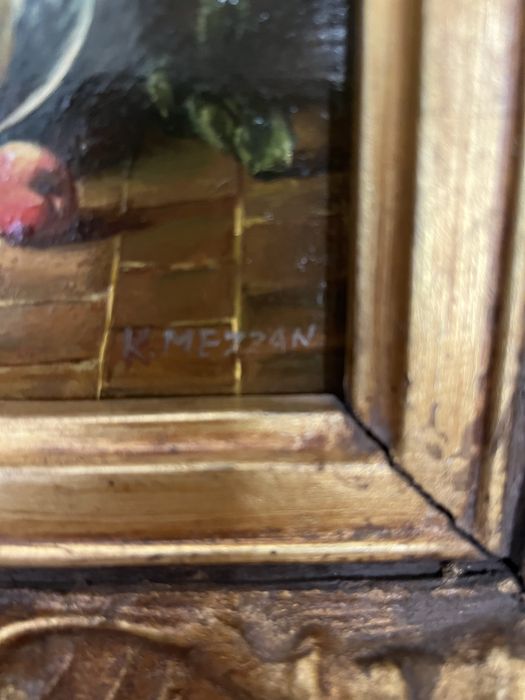 Dois quadros talha dourada