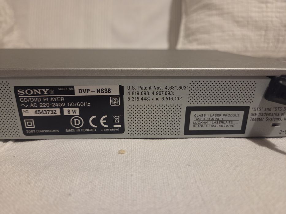 Odtwarzacz DVD SONY DVP-NS38