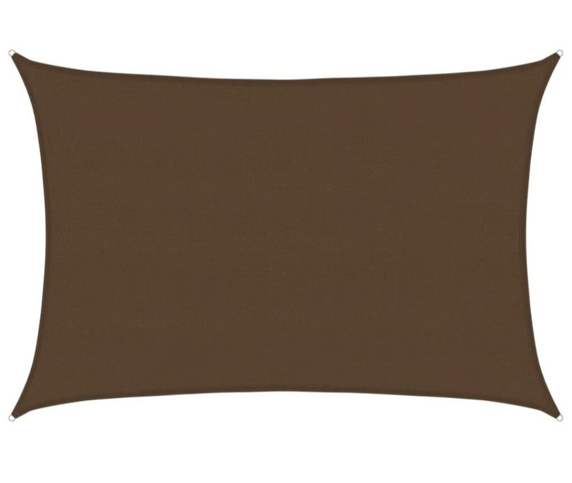 Żagiel przeciwsłoneczny, 160 g/m², brązowy, 5x6 m, HDPE vidaXL