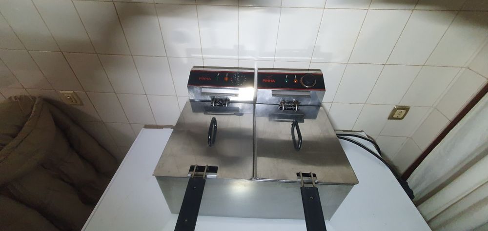 Torradeira + fritadeira dupla industrial