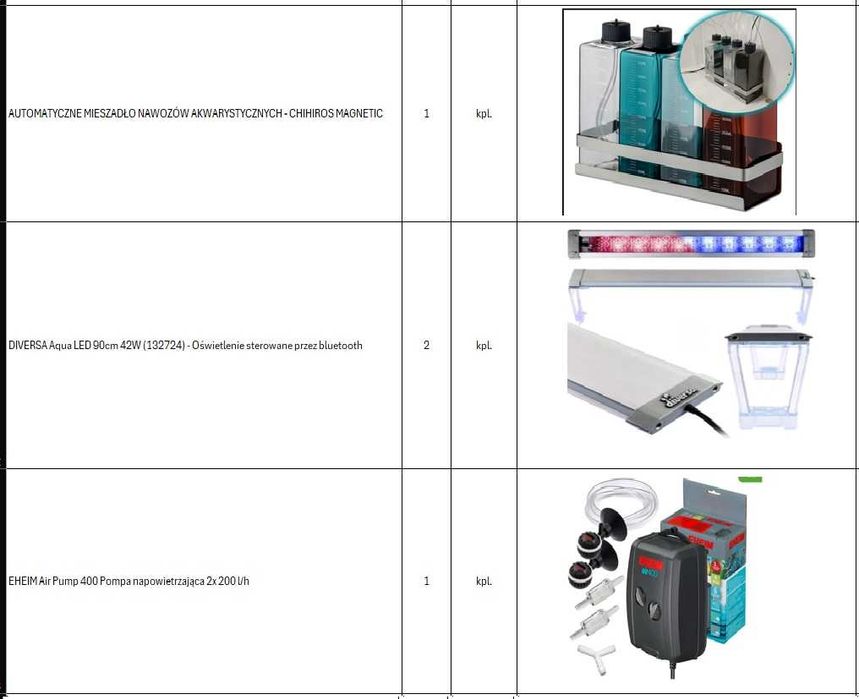 Diversa Zestaw akwarium 720L 200x60x60 kompletny z życiem