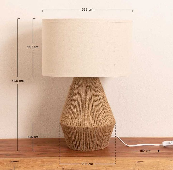 Candeeiro de Mesa em Linho Vasil (novo)