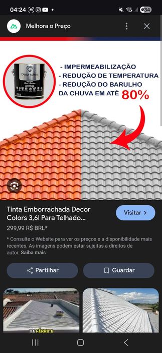 Lavagem + impermeabilizante telhados