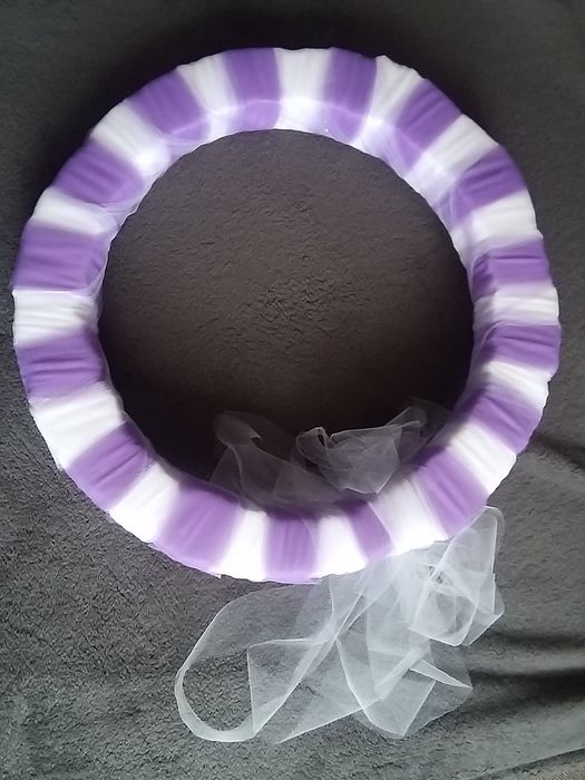 Ozdoby weselne na dom drzwi bramę fiolet