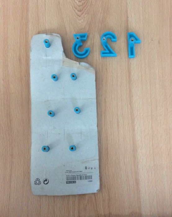 Puxadores - números azuis