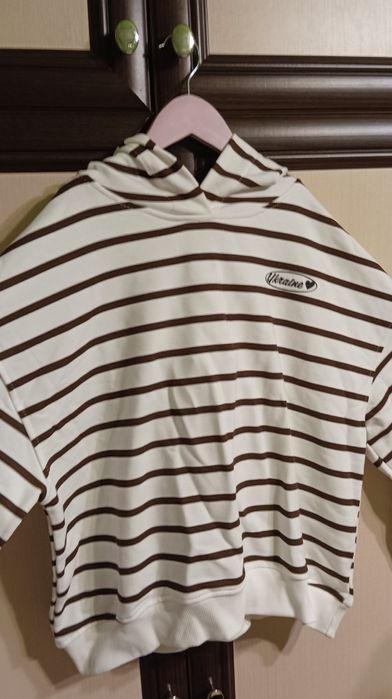 Худі біло коричневе