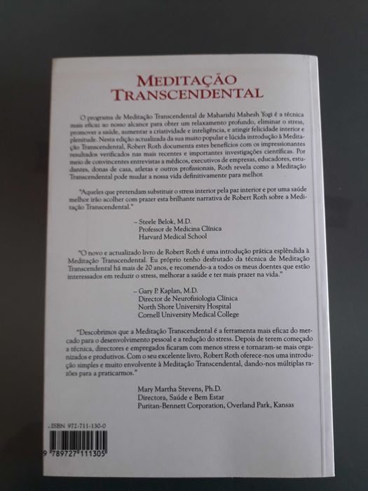 Livro "Meditação Transcendental"