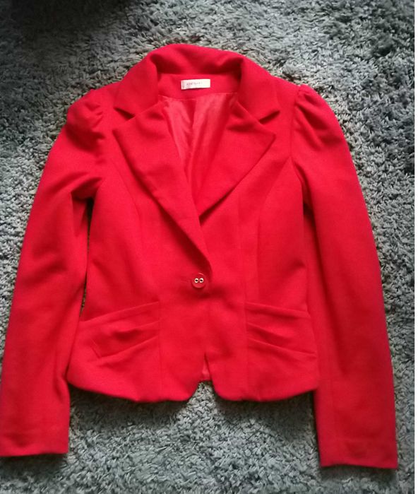 Orsay, czerwony żakiet dzianinowy, rozm. XS