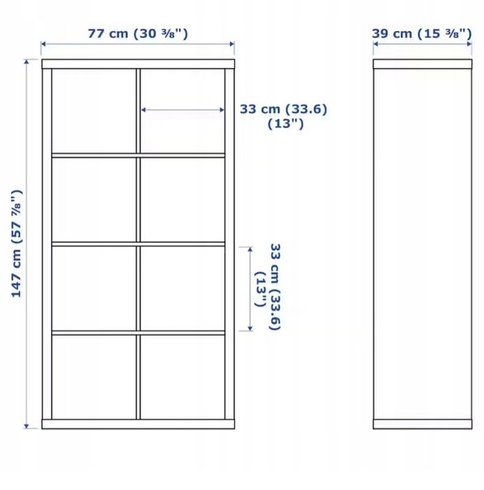 Regal ikea kallax 8 przegrod
