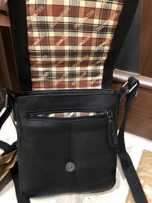 Hillburry шкіряна сумка Hill Burry планшет мессенджер кожаная сумка