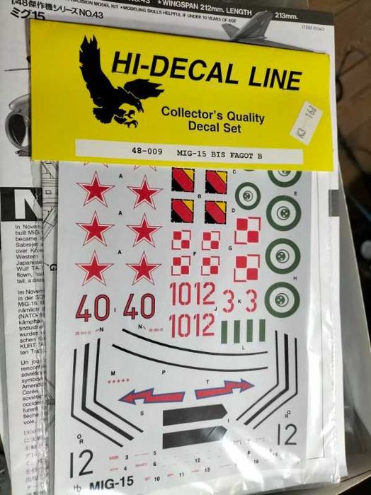 Tamiya Mig-15 bis 1/48 /dodatki/