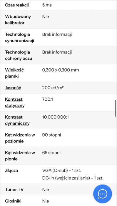 Monitor Philips 193V5LSB2/10 18,5 cala, rozdziel. 1366 x 768, sztuk 3