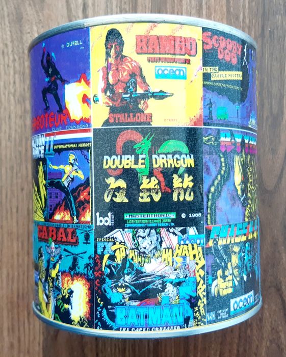 Latas porta lápis e canetas com motivo jogos ZX Spectrum