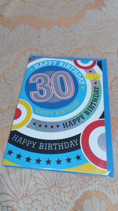 Листівка З днем народження Happy birthday 30 років