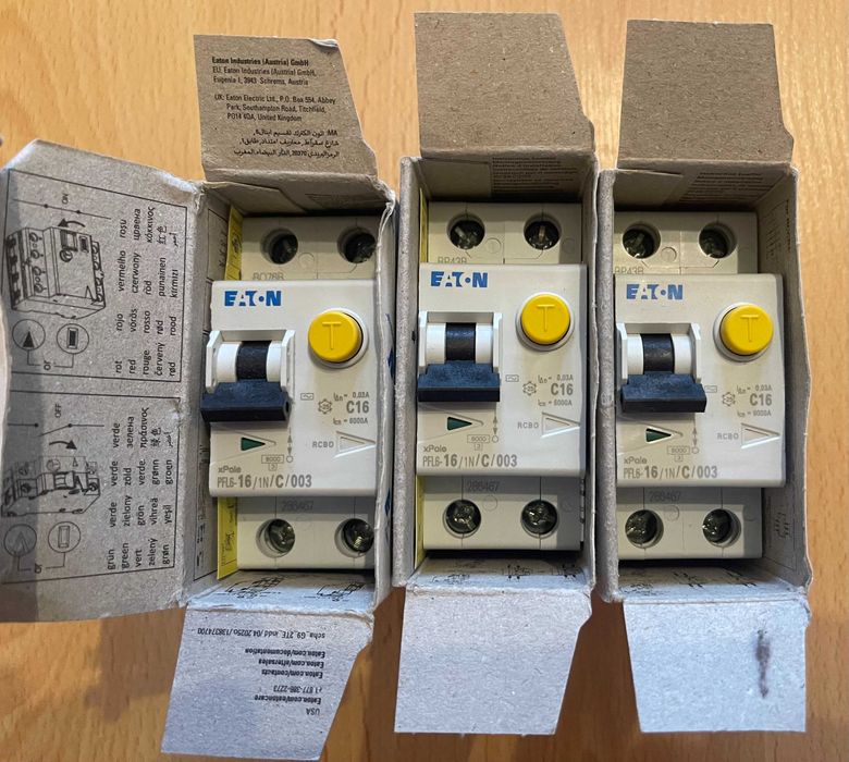Диференційний автомат EATON PFL6-16/1N/C/003