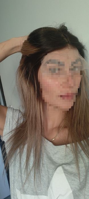 Peruka włos ludzki naturalny