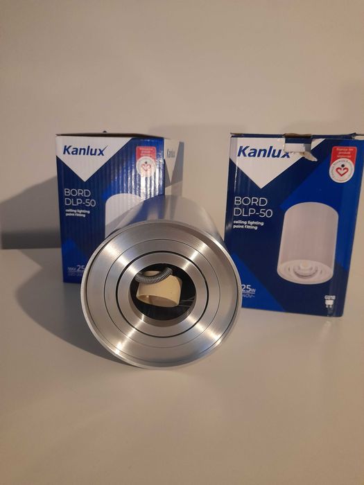 Lampa tuba Kanlux nowa  2 szt srebrna