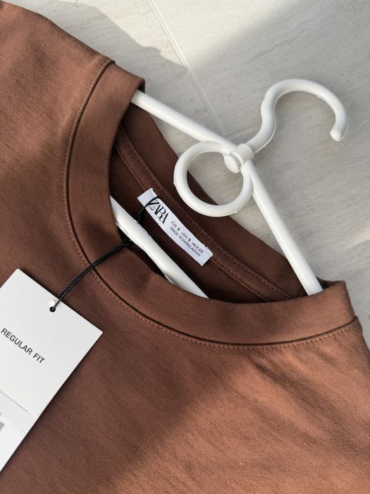 Футболка zara коричнева s