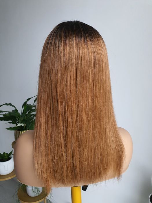 Nowa peruka naturalna 100% Megan koniak odrost