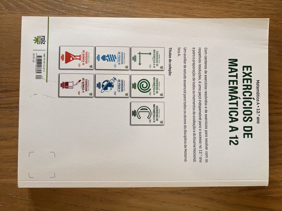 Livro de exercícios de matemática A 12
