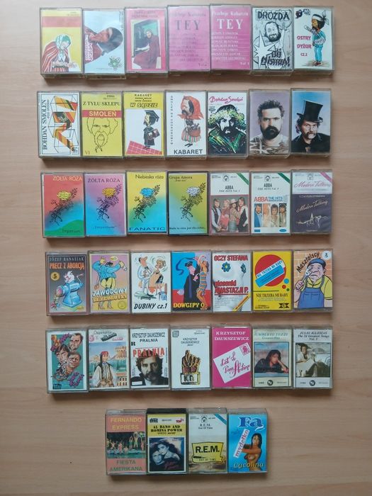 Kasety magnetofonowe kabaret i inne lata 80-90