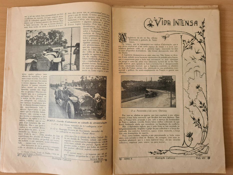 5 números da antiga revista "Ilustração Católica" de 1914 a 1918