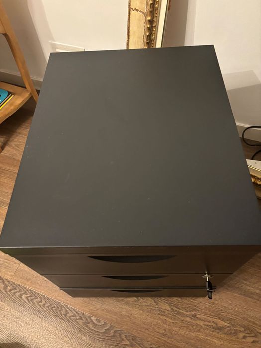 Gaveteiro metal  Ikea como novo cor preta