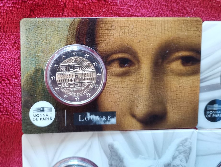 Conjunto de 4 moedas 2€ coincard Musée du Louvre