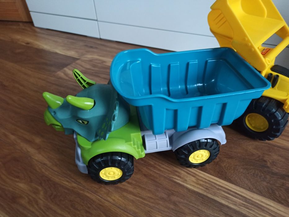 Wyprzedaż_Auta spychacz i wywrotka dinozaur