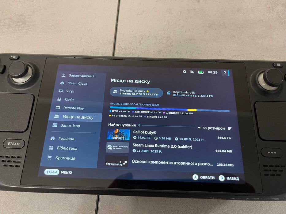 Портативна ігрова консоль Valve Steam Deck 1010, 256GB+256GB SD, 16GB