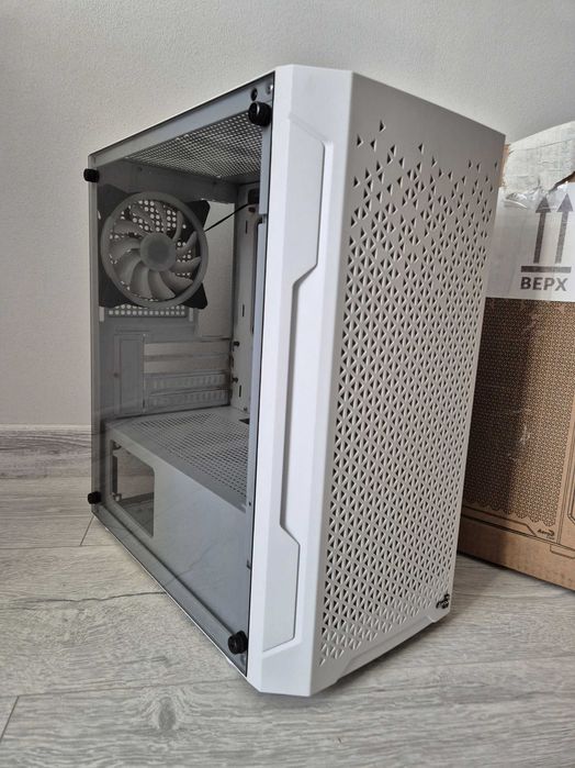mATX корпус Aerocool Trinity Mini-G White (RGB вентилі, хаб) TradeIN