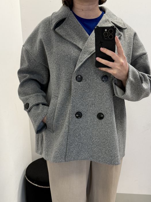 Krótki płaszcz damski cienki plus size r.uniwersalny