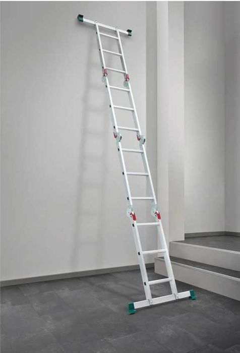 Parkside DRABINA składana 4x3 przegubowa z platformą wys. do 4m NOWA