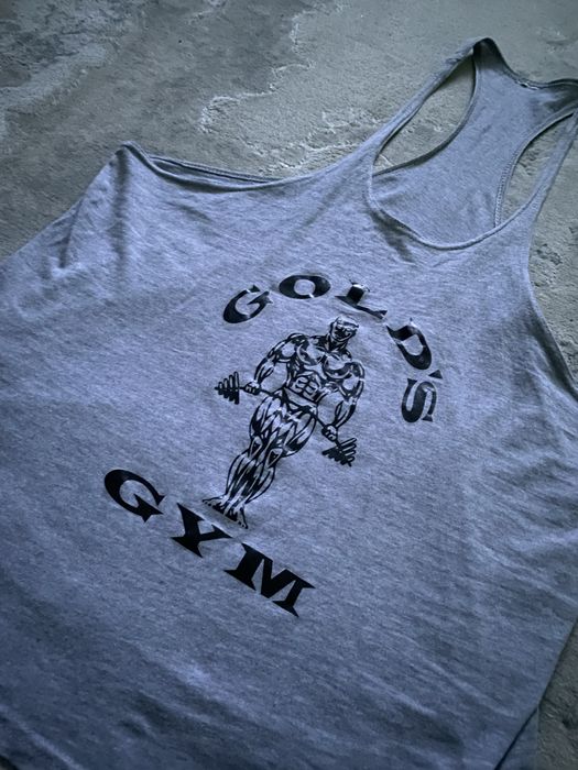 Майка Golds Gym сіра, круто сидить на тілі