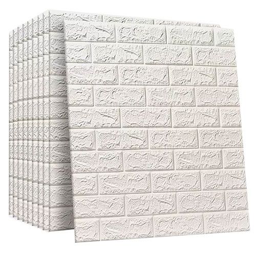 3D самоклеючі панелі шпалери цегла біла 700х1000х3,5 мм