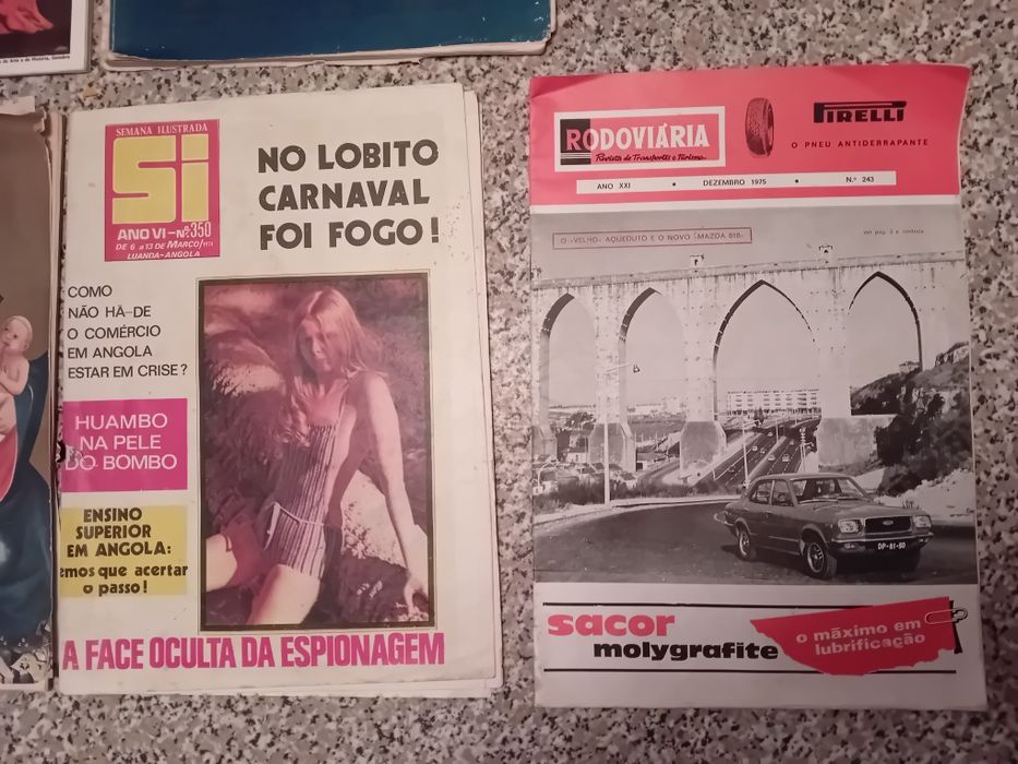 Conjunto de 7 Revistas Angolanas Anos 70 Diversas