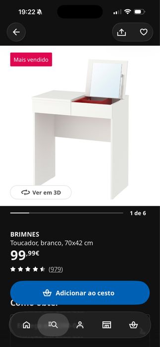 toucador branco 70x42