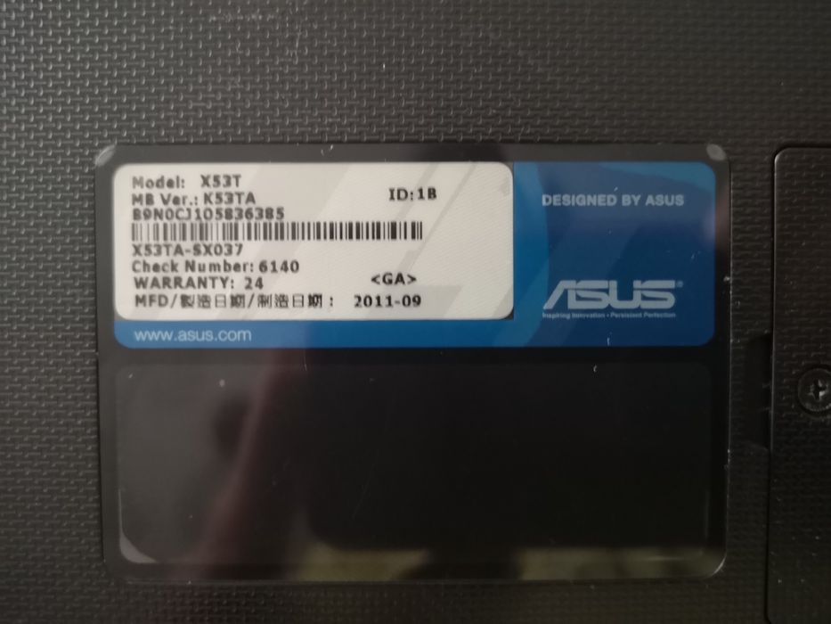 Laptop Asus x 53 T