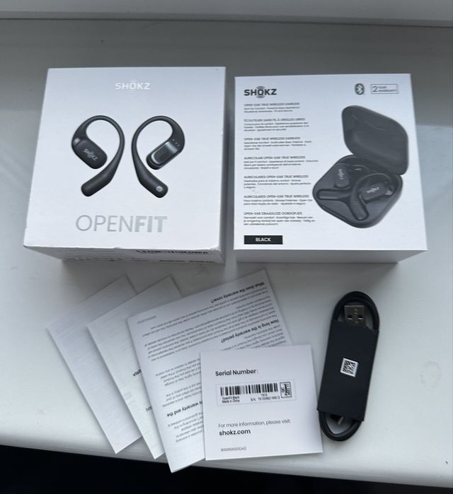Słuchawki bezprzewodowe Shokz OpenFit czarne, open ear