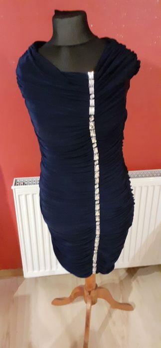Granatowa elegancka sukienka Gina Bacconi
