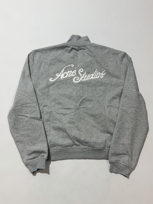 Зип худи Acne Studios Full Zip Grey Logo
