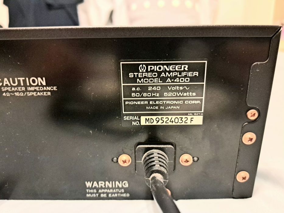 Amplificador Pioneer A-400 (Clássico Hi-Fi / Estado Impecável)