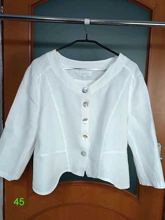 Made in Italy żakiecik lniany roz L