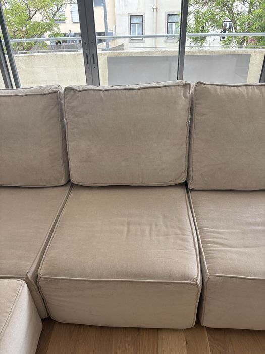 Sofá modular 3 lugares + pufe