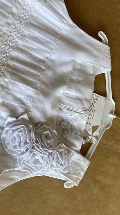 Vestido branco novo com etiqueta, tamanho 10