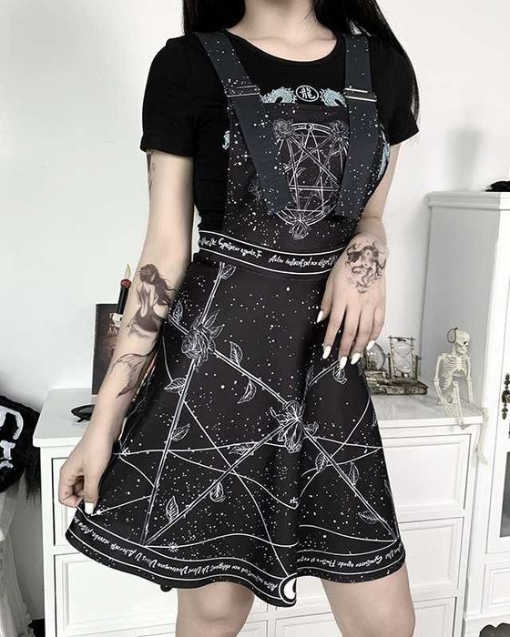 Spódniczka gotycka killstar witch pentagram goth