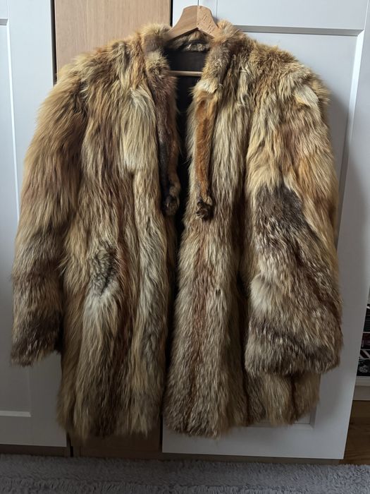 Futro lis piękne ciepłe płaszczyk