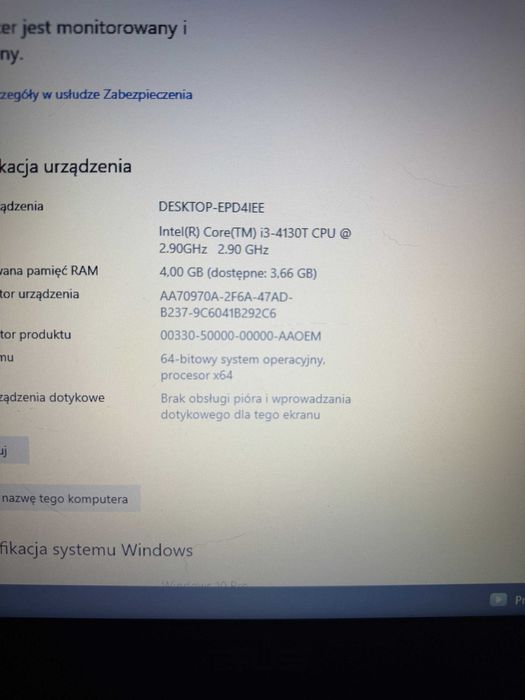 Lenovo ThinkCentre M73, 4gb, 120gb SSD, i3-4130T, WIN10